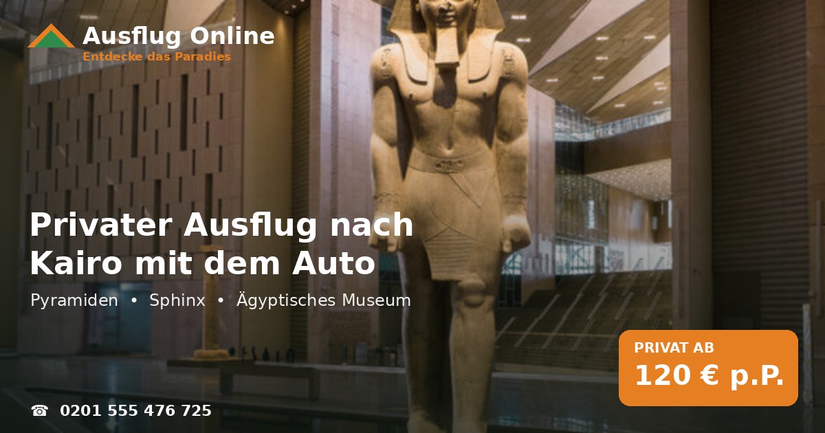 Privater Ausflug von Hurghada nach Kairo mit dem Auto – Statue im Grand Egyptian Museum