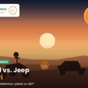 Vergleich zwischen Quad-Bikes und Geländewagen bei einer Wüstensafari in den Dünen von Hurghada